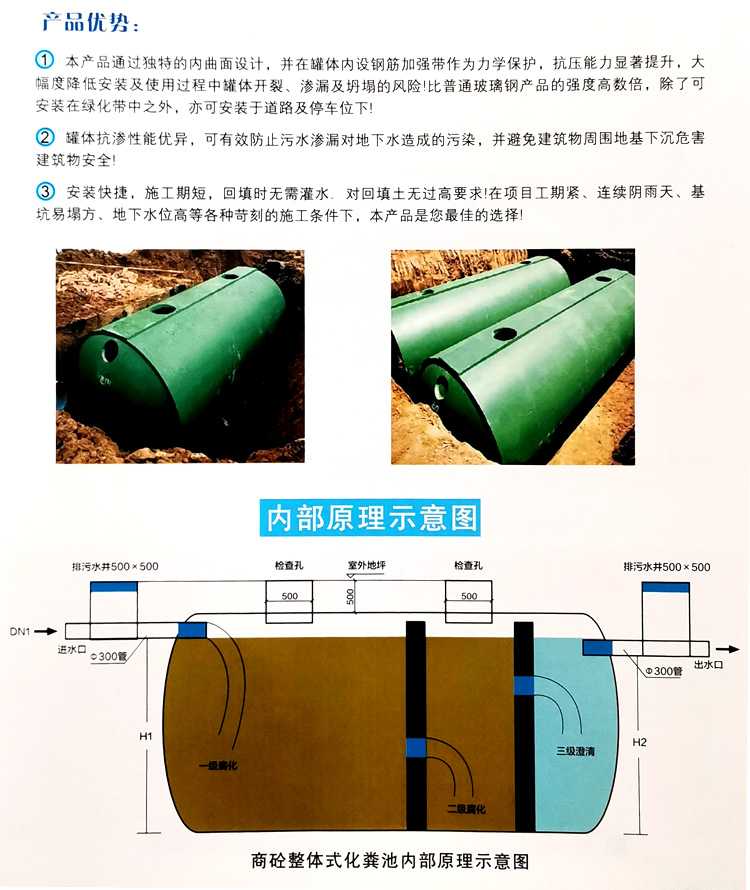 后安镇玻璃钢化粪池